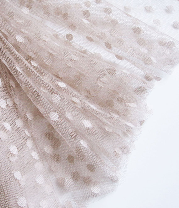 Mink spot tulle fabric - 44" wide - sold per metre